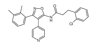 5-[3-(2-chlorophenyl)propionylamino]-3-(2,3-dimethylphenyl)-4-(4-pyridyl)isoxazole结构式