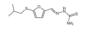 5-isobutylsulfanyl-furan-2-carbaldehyde thiosemicarbazone结构式