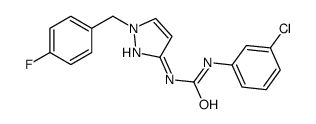 1-(3-Chlorophenyl)-3-[1-(4-fluorobenzyl)-1H-pyrazol-3-yl]ure结构式