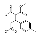 dimethyl 2-[1-(4-methylphenyl)-2-nitroethyl]propanedioate Structure