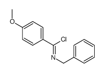 N-benzyl-4-methoxybenzenecarboximidoyl chloride Structure