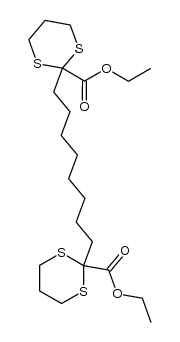 diethyl 2,2'-(octane-1,8-diyl)bis(1,3-dithiane-2-carboxylate)结构式