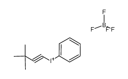 (3,3-dimethyl-1-butynyl)(phenyl)(tetrafluoroborato)-λ3-iodane结构式