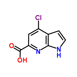 4-氯-1H-吡咯并[2,3-b]吡啶-6-羧酸结构式