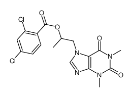 1-(1,3-dimethyl-2,6-dioxopurin-7-yl)propan-2-yl 2,4-dichlorobenzoate结构式