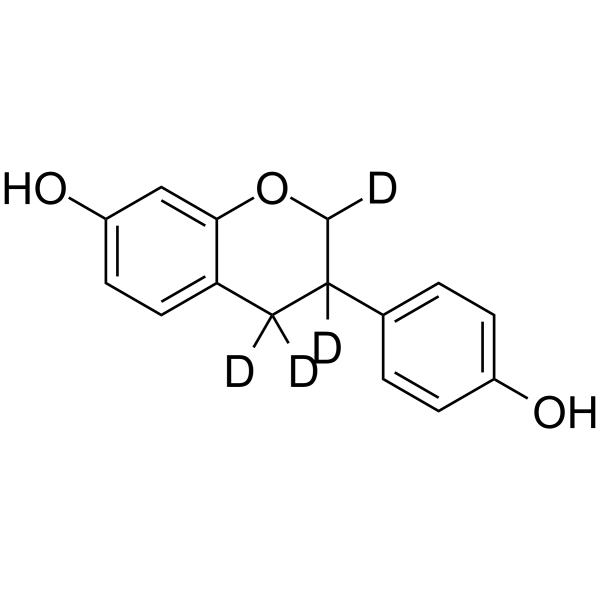 (±)-Equol-d4结构式