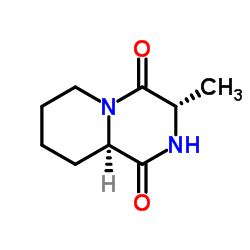 (3S,9aR)-3-Methyltetrahydro-2H-pyrido[1,2-a]pyrazine-1,4(3H,6H)-dione Structure