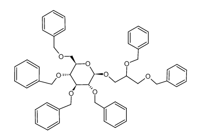 1,2-di-O-benzyl-3-O-(2,3,4,6-tetra-O-benzyl-β-D-glucopyranosyl)glycerol Structure