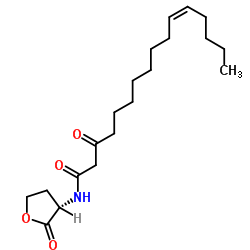 (11Z)-3-Oxo-N-[(3S)-2-oxotetrahydro-3-furanyl]-11-hexadecenamide结构式