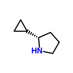 (2S)-2-Cyclopropylpyrrolidine Structure
