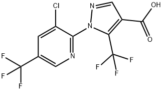 1-(3-Chloro-5-(trifluoromethyl)pyridin-2-yl)-5-(trifluoromethyl)-1H-pyrazole-4-carboxylic acid Structure