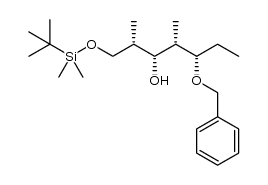 (2S,3R,4S,5S)-5-(benzyloxy)-1-(tert-butyldimethylsilyloxy)-2,4-dimethylheptan-3-ol Structure