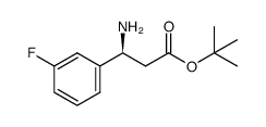 tert-butyl (S)-3-amino-3-(3'-fluorophenyl)propanoate结构式