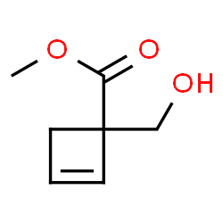 2-Cyclobutene-1-carboxylicacid,1-(hydroxymethyl)-,methylester(9CI) structure