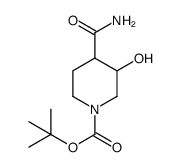 tert-butyl 4-carbamoyl-3-hydroxypiperidine-1-carboxylate Structure