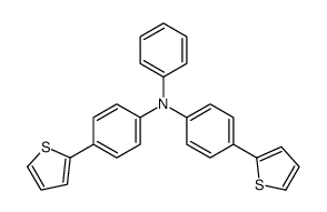 N-phenyl-4-thiophen-2-yl-N-(4-thiophen-2-ylphenyl)aniline Structure