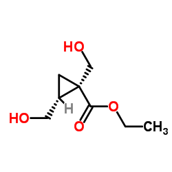 (1R,2R)-ethyl 1,2-bis(hydroxymethyl)cyclopropanecarboxylate Structure