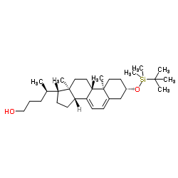 (3β)-3-[(tert-Butyldimethylsilyl)oxy]-chola-5,7-dien-24-ol结构式