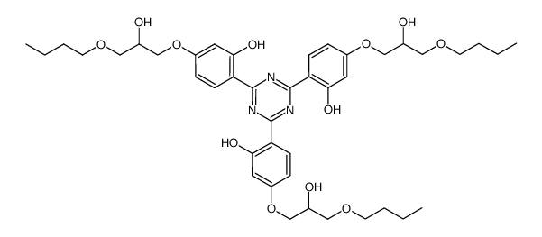 2,4,6-tris[2-hydroxy-4-(3-butoxy-2-hydroxy-propoxy)phenyl]-1,3,5-triazine Structure