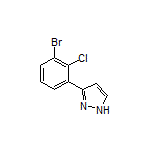 3-(3-溴-2-氯苯基)-1H-吡唑结构式