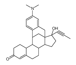 4'-(dimethylamino)-17-hydroxy-17-(1-propynyl)benzo(12,12a)-11,18-cyclo-12a,12b-dihomo-estr-4-en-3-one结构式