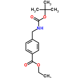 Ethyl 4-(Boc-aminomethyl)benzoate结构式