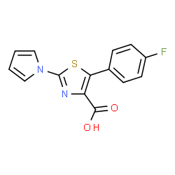 5-(4-Fluorophenyl)-2-(1H-pyrrol-1-yl)-1,3-thiazole-4-carboxylic acid Structure