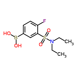 (3-(N,N-二乙基氨磺酰)-4-氟苯基)硼酸结构式