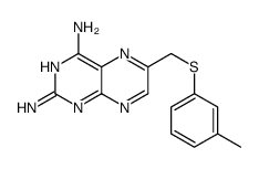 6-[(3-methylphenyl)sulfanylmethyl]pteridine-2,4-diamine Structure