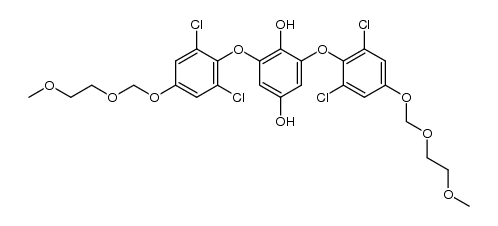 2,6-bis(2,6-dichloro-4-((2-methoxyethoxy)methoxy)phenoxy)benzene-1,4-diol Structure