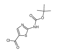 Carbamic acid,[5-(chlorocarbonyl)-2-thiazolyl]-,1,1-dimethylethyl ester (9CI) Structure