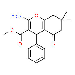 Methyl 2-amino-7,7-dimethyl-5-oxo-4-phenyl-5,6,7,8-tetrahydro-4H-chromene-3-carboxylate Structure