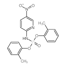 N-bis(2-methylphenoxy)phosphoryl-5-nitro-pyridin-2-amine Structure