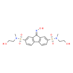 N2,N7-bis(2-hydroxyethyl)-9-(hydroxyimino)-N2,N7-dimethyl-9H-fluorene-2,7-disulfonamide Structure