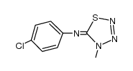 (4-chloro-phenyl)-(4-methyl-4H-[1,2,3,4]thiatriazol-5-ylidene)-amine结构式