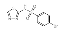 4-溴-N-(1,3,4-噻二唑-2-基)苯-1-磺酰胺结构式