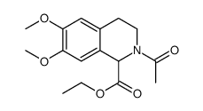 2-ACETYL-6,7-DIMETHOXY-1,2,3,4-TETRAHYDRO-ISOQUINOLINE-1-CARBOXYLIC ACID ETHYL ESTER structure