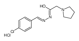 N-[(E)-(4-chlorophenyl)methylideneamino]-2-pyrrolidin-1-ylacetamide,hydrochloride Structure