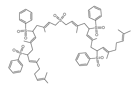 Di(5,9-di(phenylsulfonyl)-3,7,11,15-tetramethyl-2,6,10,14-hexadecatetraenyl) sulfone Structure