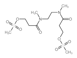 N-methyl-N-[2-(methyl-(3-methylsulfonyloxypropanoyl)amino)ethyl]-3-methylsulfonyloxy-propanamide Structure