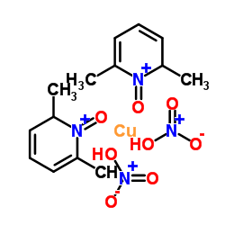 Copper,bis[2,6-dimethylpyridine 1-(oxide-kO)]bis(nitrato-kO)- (9CI) Structure