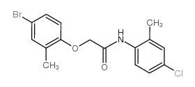 2-(4-bromo-2-methylphenoxy)-N-(4-chloro-2-methylphenyl)acetamide Structure