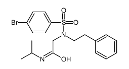 2-[(4-bromophenyl)sulfonyl-(2-phenylethyl)amino]-N-propan-2-ylacetamide Structure