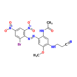 N-[2-[(2-bromo-4,6-dinitrophenyl)azo]-5-[(2-cyanoethyl)amino]-4-methoxyphenyl]acetamide结构式