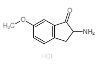 2-amino-6-methoxy-2,3-dihydroinden-1-one structure