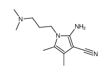 2-AMINO-1-[3-(DIMETHYLAMINO)PROPYL]-4,5-DIMETHYL-1H-PYRROLE-3-CARBONITRILE structure