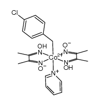 para-chlorobenzylbis(dimethylglyoximato)(pyridine)cobalt(III) Structure