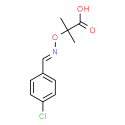 alpha-((4-chlorobenzylideneamino)oxy)isobutyric acid结构式