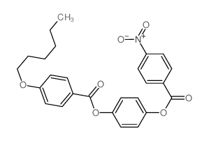 [4-(4-nitrobenzoyl)oxyphenyl] 4-hexoxybenzoate结构式