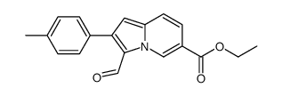 ethyl 3-formyl-2-(4-methylphenyl)indolizine-6-carboxylate Structure